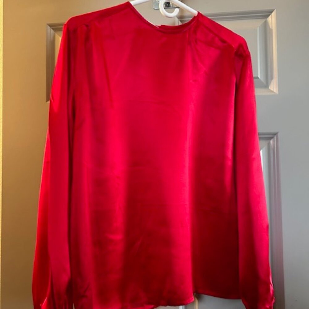 Jones New York Red Silk Blouse